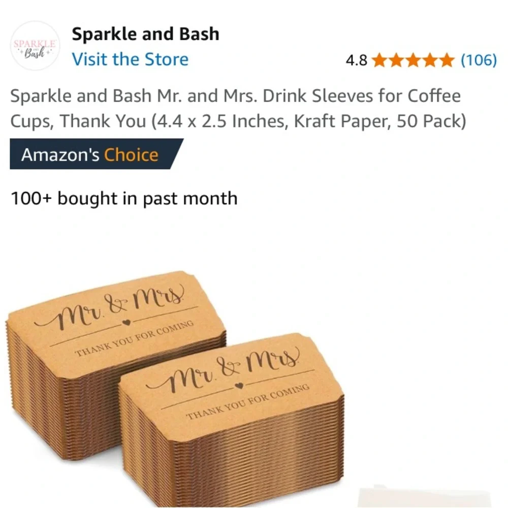 Mr. And Mrs. Drink Sleeves For Coffee Cups